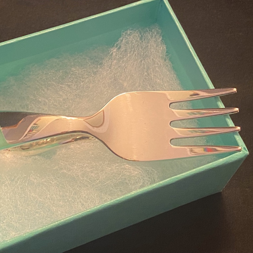 Heirloom Tiffany & Co. Sterling Silver "Loop" Baby Fork - Unused & Unengraved